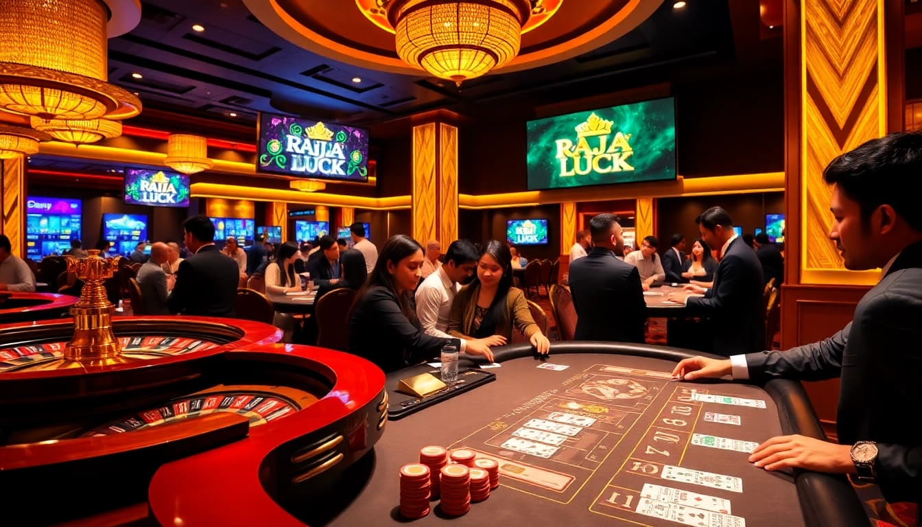 Experience the thrill of winning at RAJA LUCK's vibrant casino with exciting games and lively players.