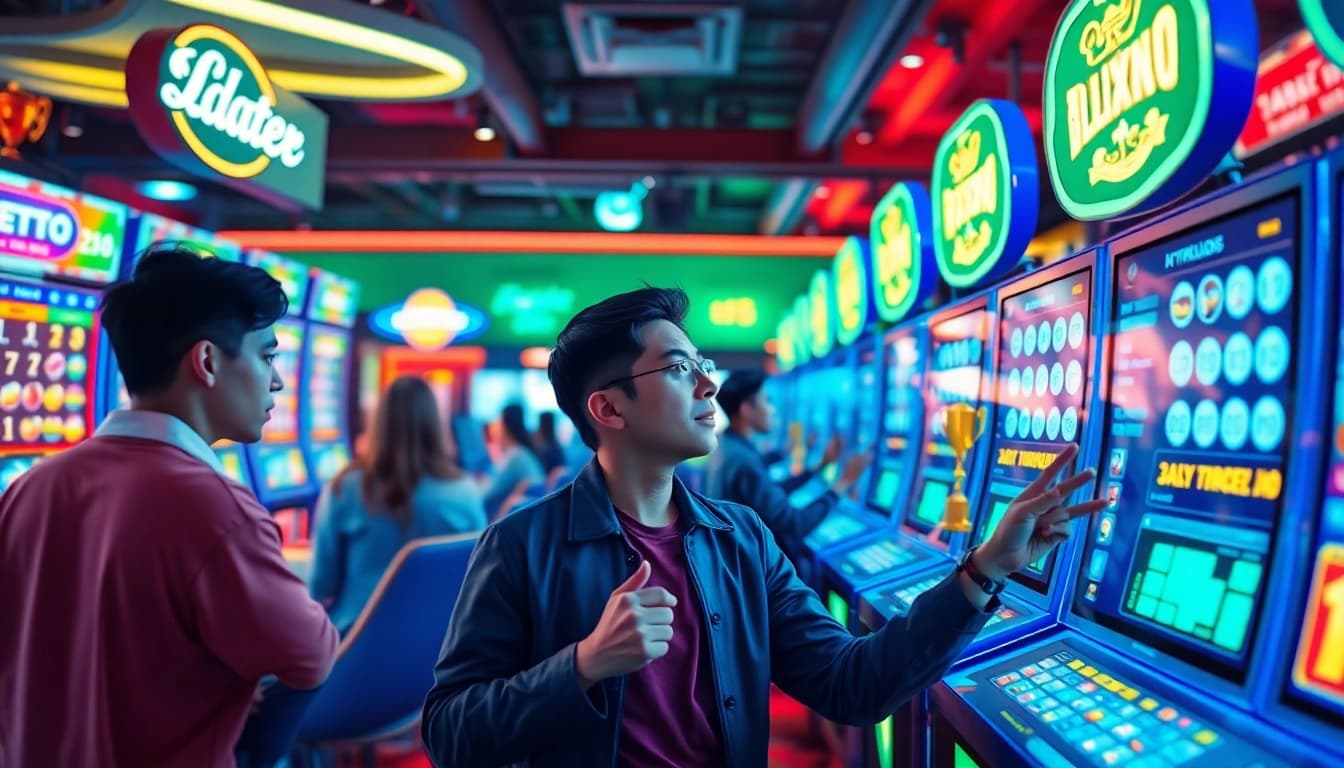 Engaging online gaming scene featuring asupantoto slot machines and players enjoying their experience.