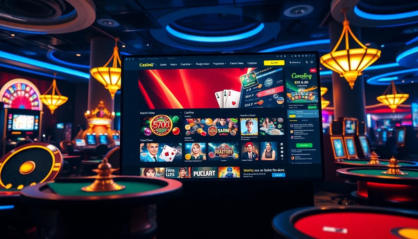 33win vibrant online casino scene with dynamic games and exciting atmosphere
