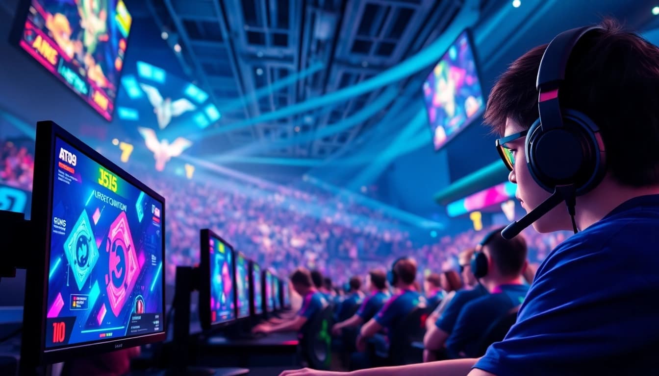 Experience the thrill of competitive gaming at AT99娛樂城 with vibrant visuals and energetic ambiance.