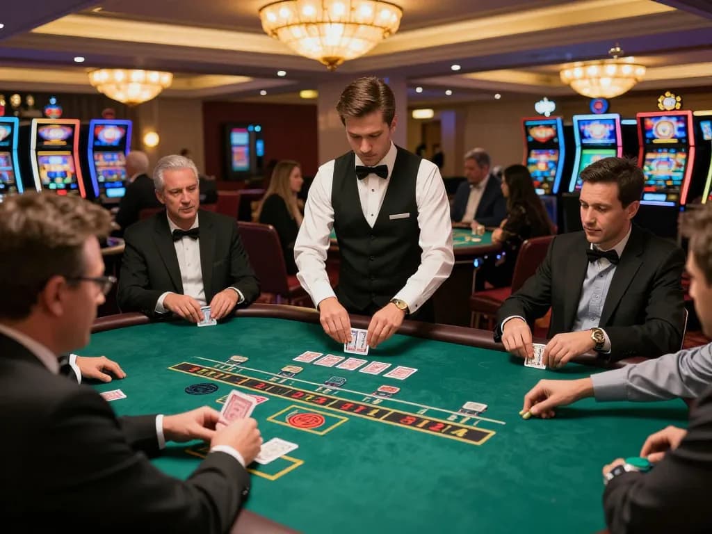 Players enjoying a festive blackjack game at rikvip live casino with professional dealer