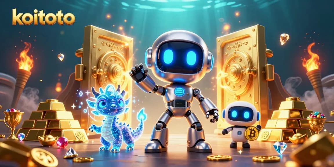 Experience thrilling gaming at koitoto with a vibrant 3D scene showcasing dynamic casino elements.