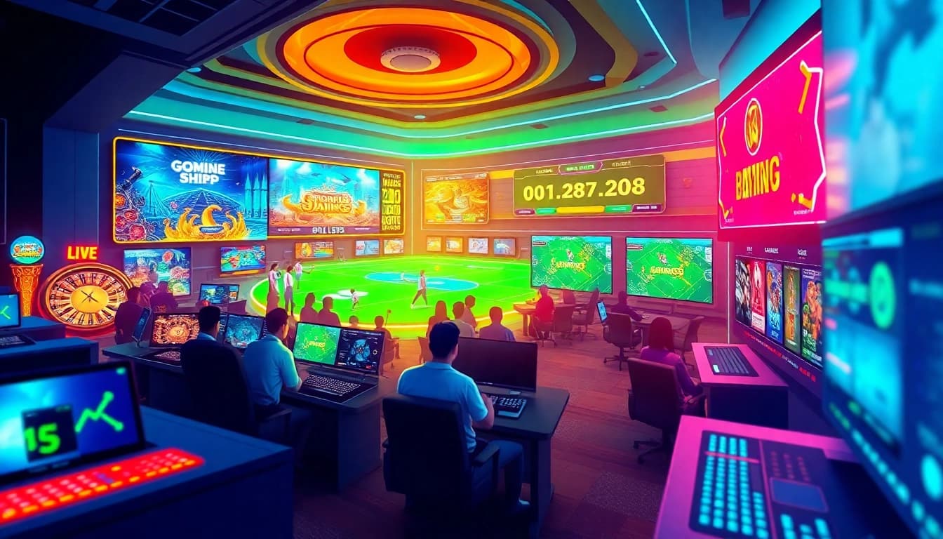 KJC online gaming hub showcasing vibrant casino and sports betting activities in a secure digital space.