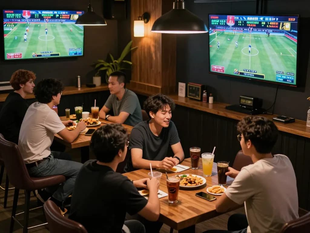 Betting on live sports at max88tv with enthusiastic players in an engaging setting.