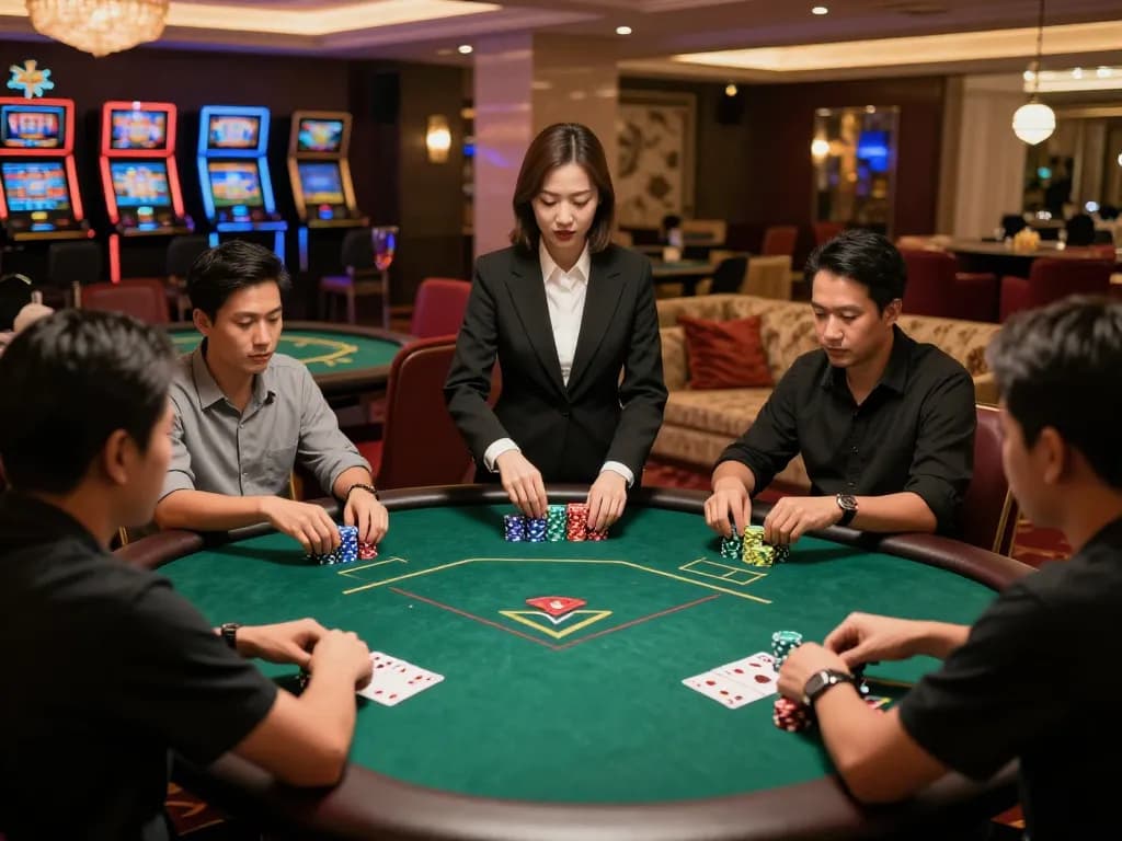 Players enjoying an exciting live poker game at XX88, showcasing strategic gameplay and engagement