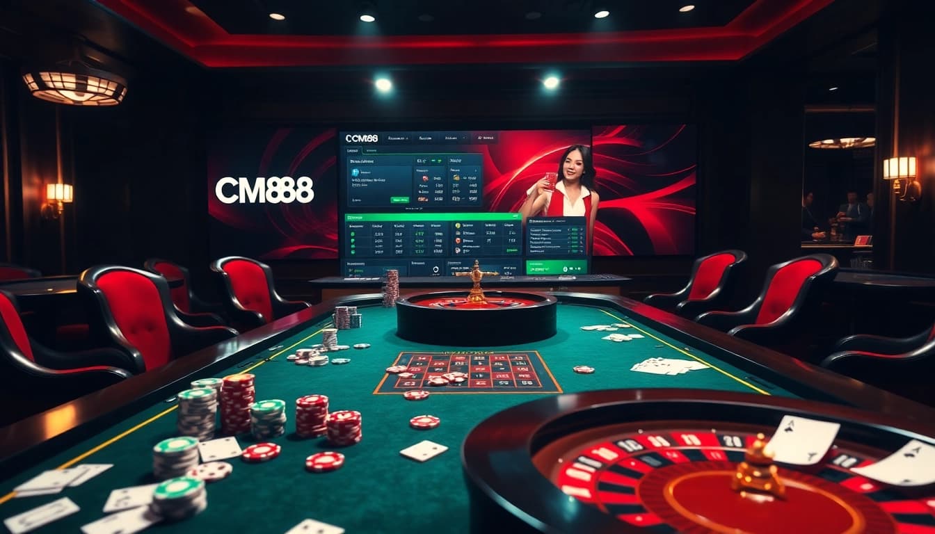Experience the thrill of CM88 gaming with vibrant casino tables and exciting action.
