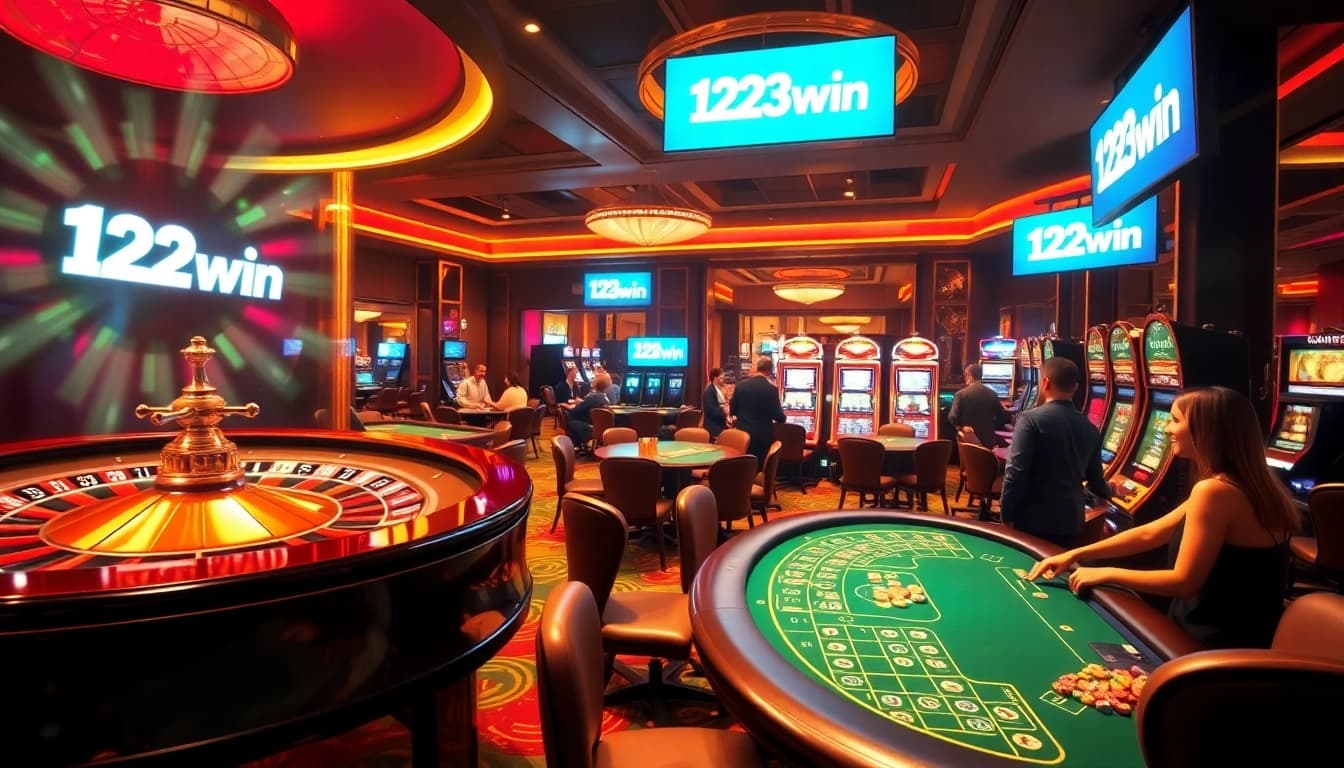 Experience thrilling moments at 123win casino with players enjoying diverse games.