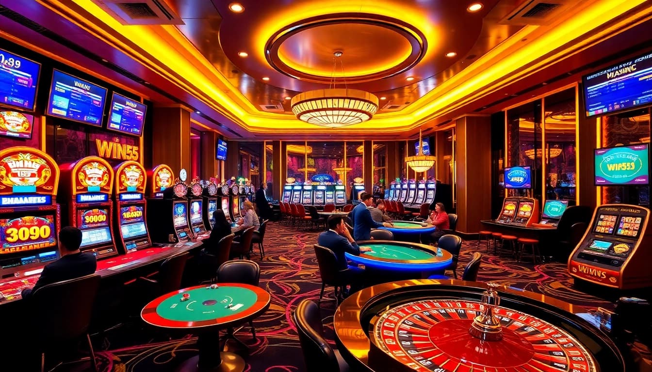 Experience thrilling excitement at nhà cái win55 with vibrant casino games and engaging players.