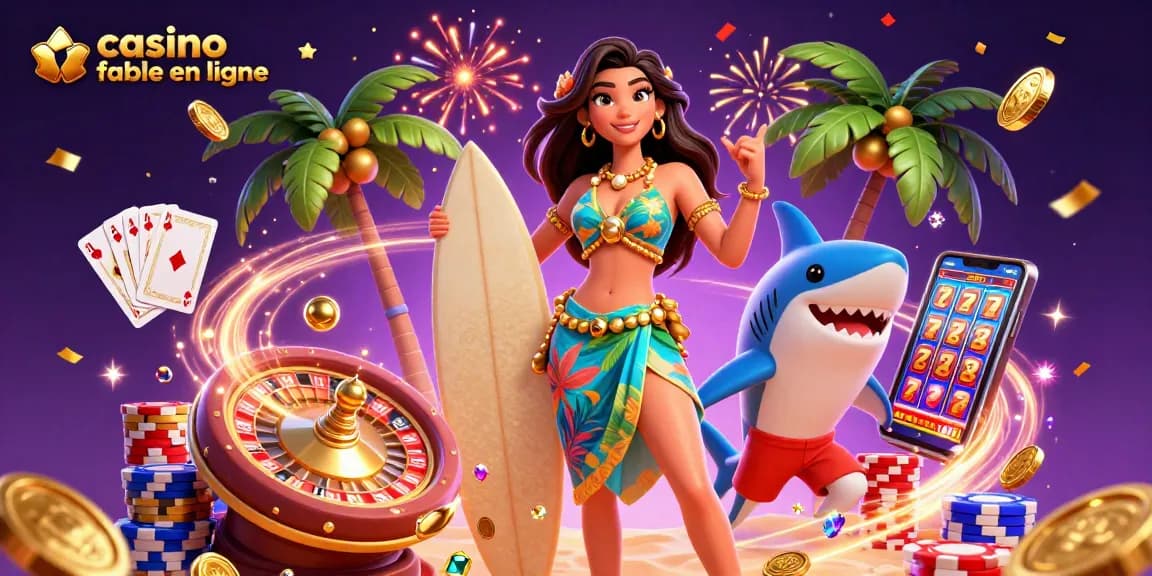 Experience the excitement of casino fiable en ligne with this vibrant gambling illustration.