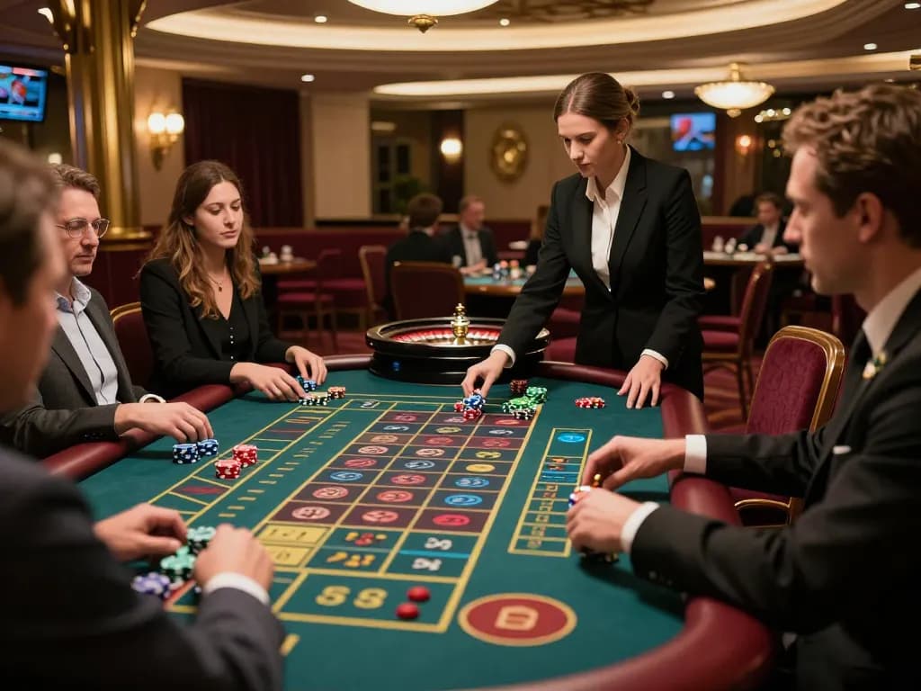 Players engaging at roulette table showcasing the thrill of 5679 casino games.