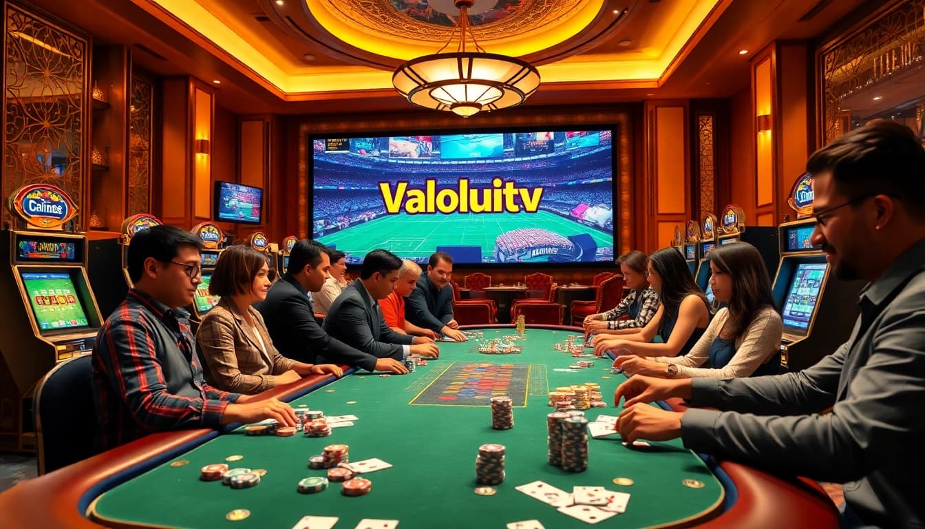 Experience Vaoluoitv gambling excitement with vibrant poker chips and engaging gameplay.