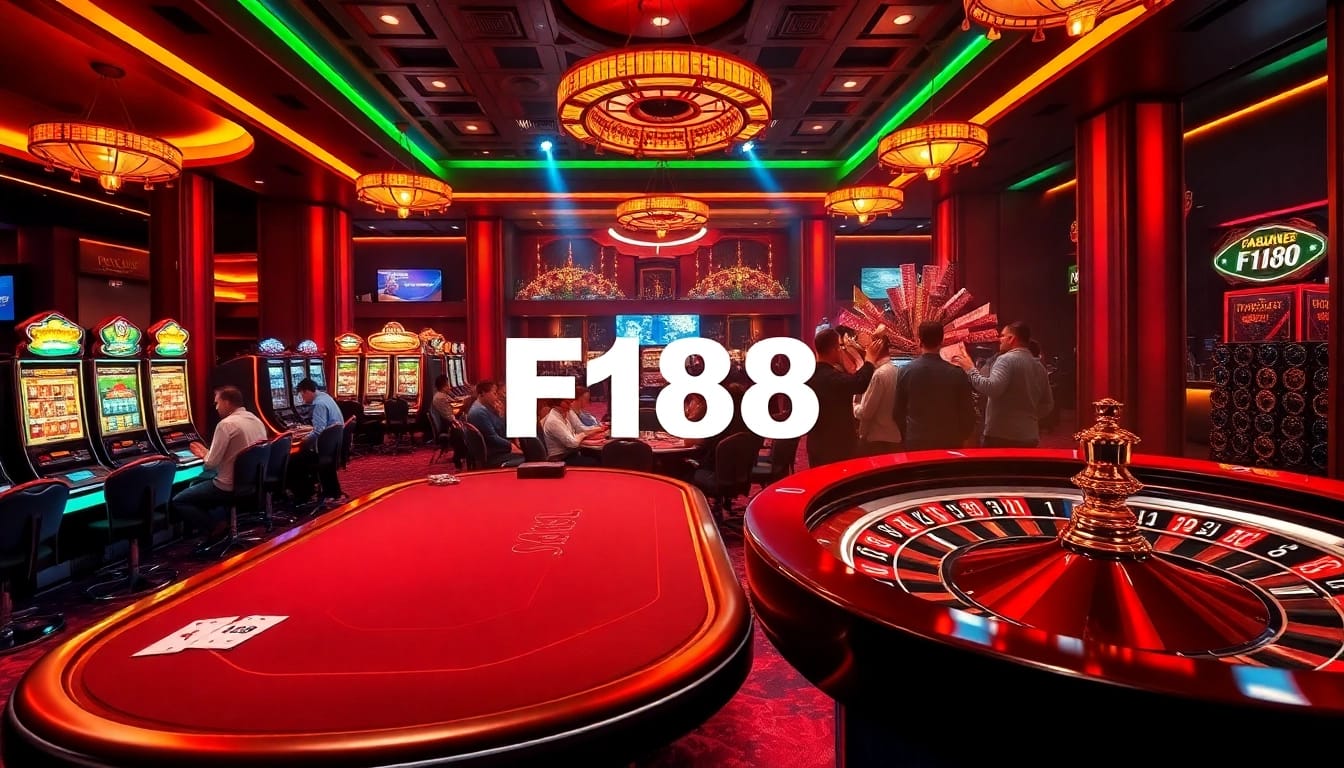 Experience thrilling gameplay at F168’s vibrant casino tables with exciting poker and roulette action.