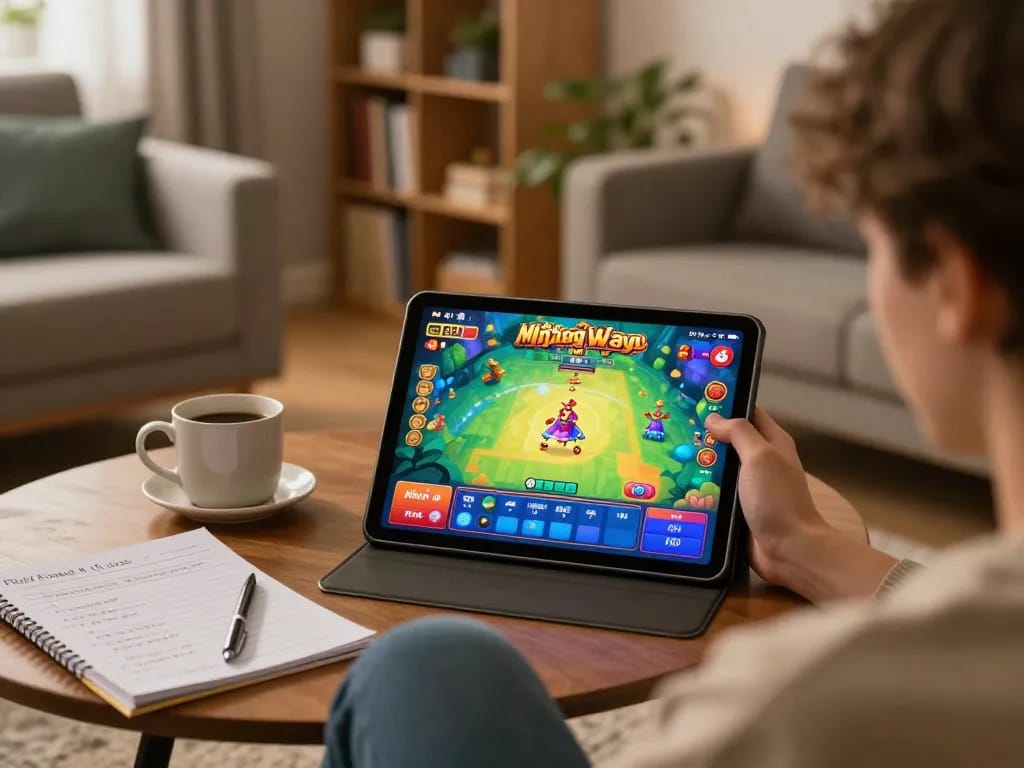 Player enjoying PG Soft Wild Mahjong Ways online while following nathanielmissildine's winning strategies at home