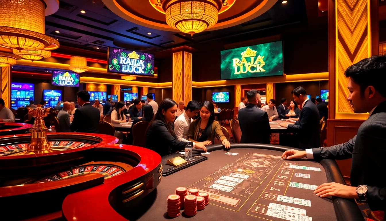 Experience the thrill of winning at RAJA LUCK's vibrant casino with exciting games and lively players.