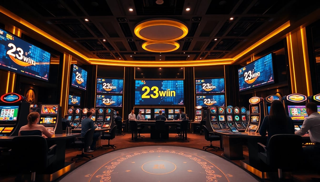 Engaging players enjoying a premium gaming experience at 23win online casino with dynamic visuals and elegant design.