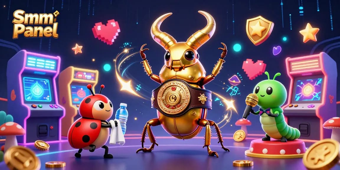 Experience the excitement of Smm Panel with engaging characters and vivid casino-themed elements in this dynamic illustration.
