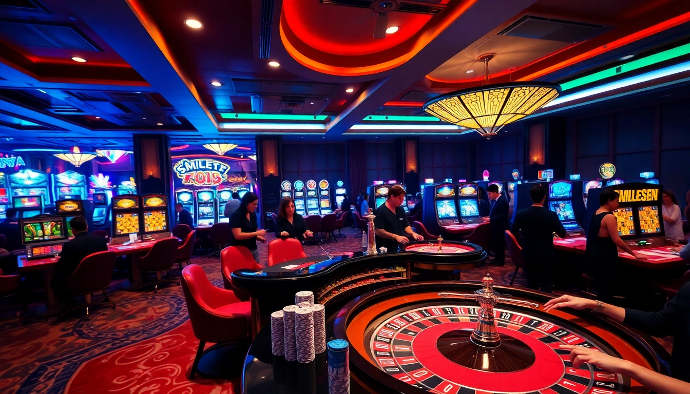 Engaging scene of players enjoying casino games, highlighting the excitement of HB88.