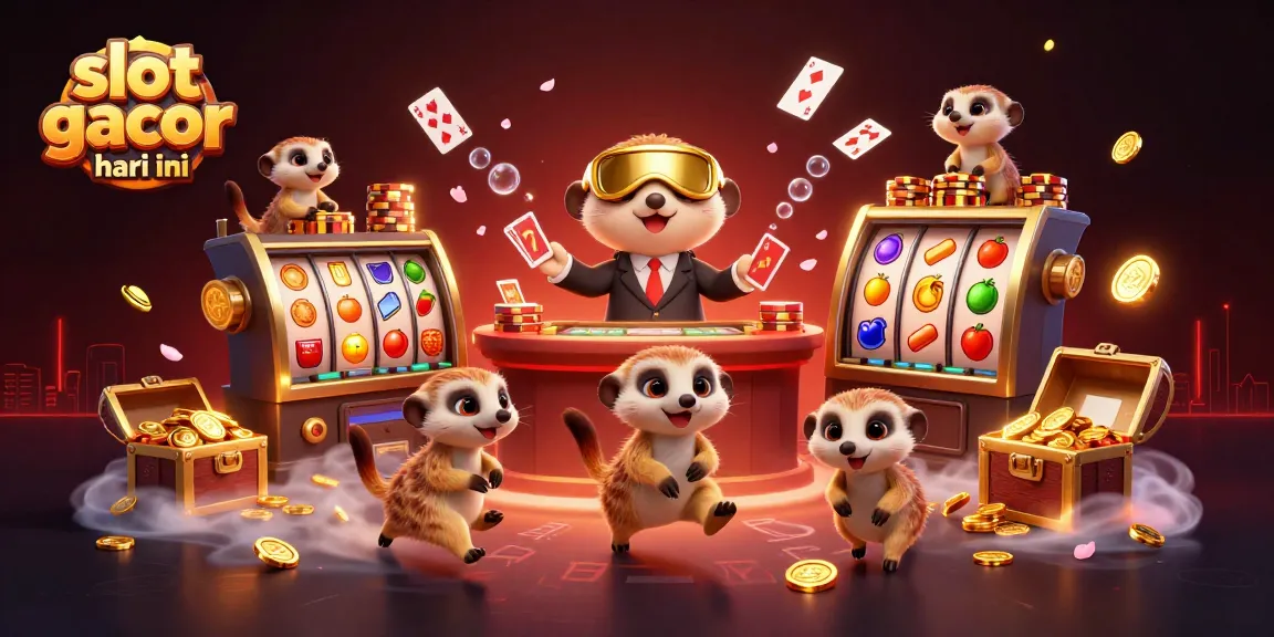 Experience the excitement of slot gacor hari ini with lively meerkats running a casino and spinning the reels for big wins!