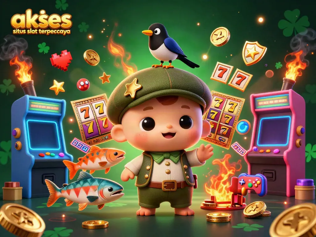 Menangkan permainan di akses situs slot terpercaya dengan ilustrasi menarik dari karakter lucu.