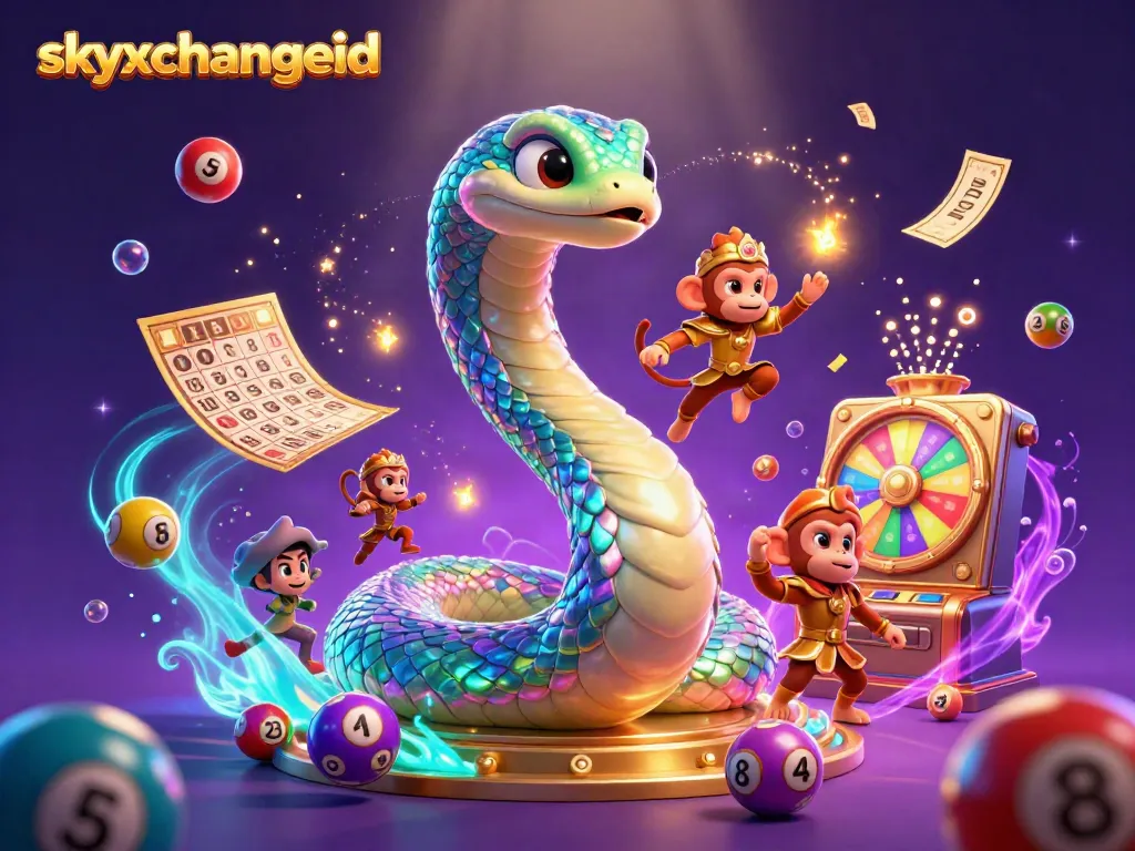 Engage with betting at skyxchangeid featuring colorful lottery elements and a vibrant casino atmosphere.
