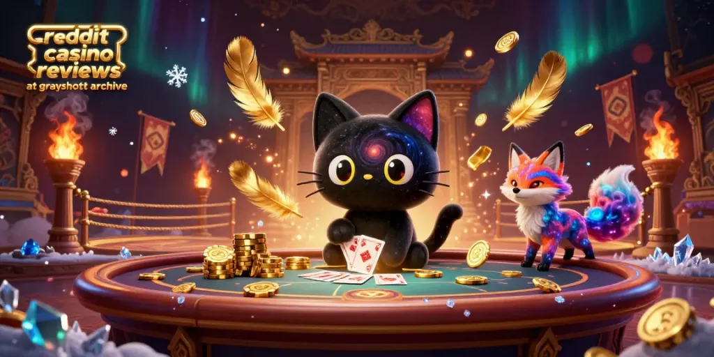 Exciting cosmic scene featuring credit card casino reviews at grayshott archive, showcasing a black hole cat and nebula fox.