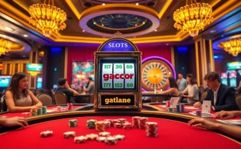 Players enjoying a thrilling game at a luxurious casino featuring the slot gacor machine.