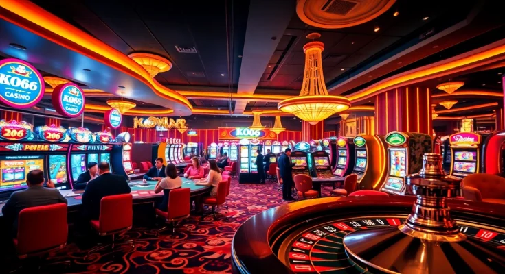 Players enjoying their favorite games at KO66's lively casino, capturing the excitement of gambling.