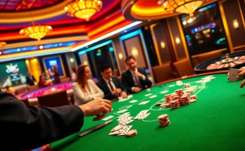 Players enjoying an exhilarating poker game at 33win's luxurious casino.