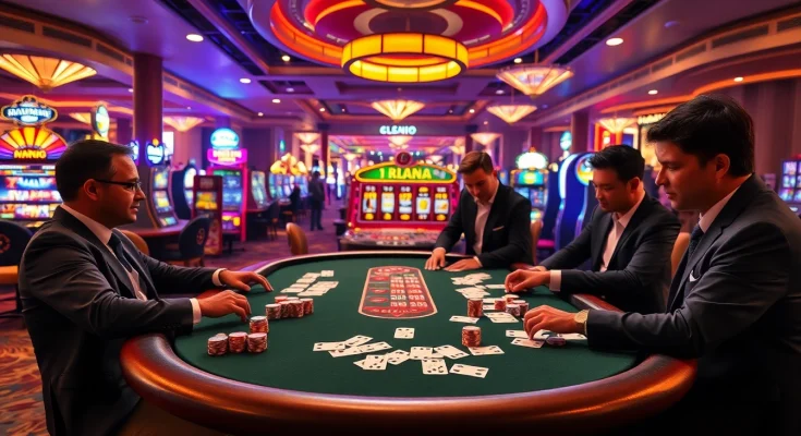 Engage in thrilling gambling at https://9keonhacai.com/ with vibrant chips and exciting casino tables.