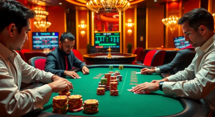 Experience the excitement of winning at 58win poker tables surrounded by vibrant casino energy.