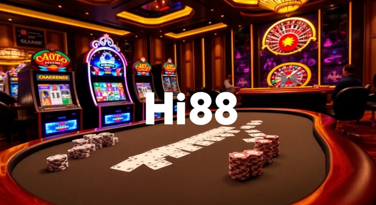 Engaging casino action featuring Hi88 with vibrant games and thrilling betting.