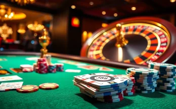 Experience thrilling j88 gameplay at a high-stakes poker table with vibrant chips and professional cards.