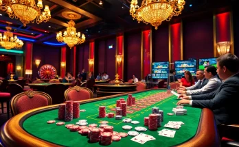 IWIN68 players enjoying a luxurious gambling experience at a vibrant gaming table.