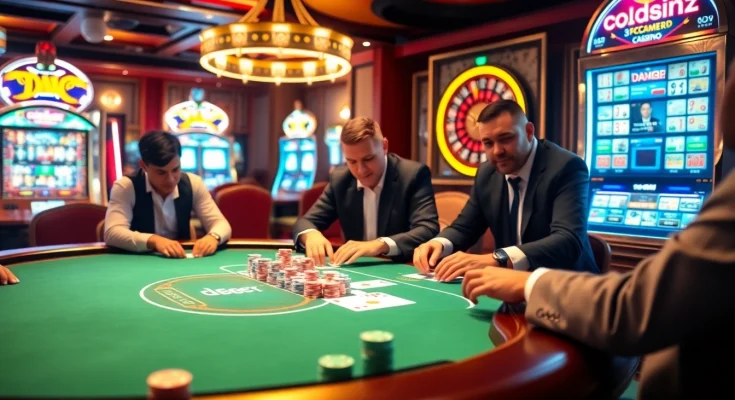 Experience the excitement of gambling at https://debet2.app/ with vibrant casino visuals of poker, slots, and roulette.