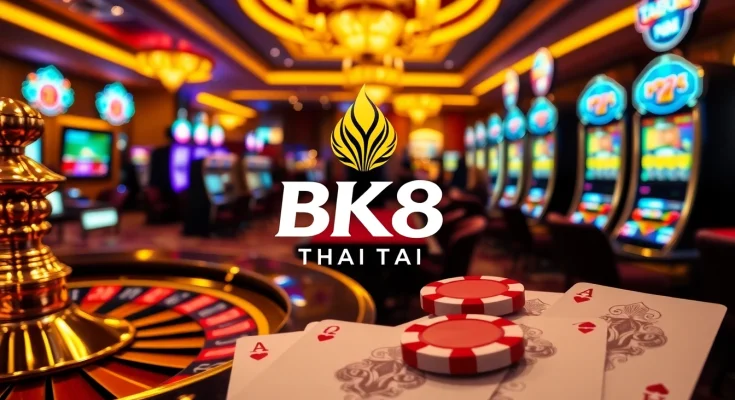 Players enjoying high-stakes gaming at BK8Thai's vibrant casino atmosphere.