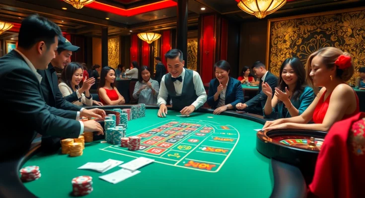 Kèo nhà cái 5 displayed on betting slips as players engage in exciting casino games.