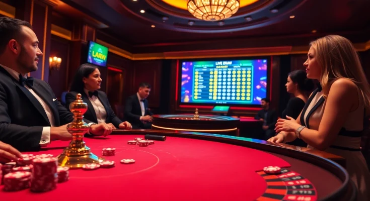 Live sdy event showcasing an exciting atmosphere at a luxurious casino.