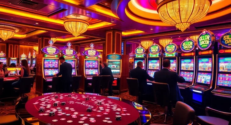 Experience the thrill of Slot Gacor at a luxurious casino with engaging machines and eager players.