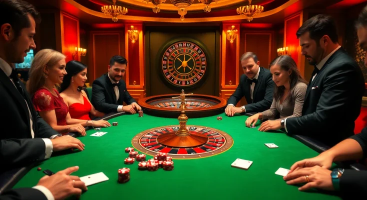 SBOBET players engaged in a high-stakes poker game, showcasing excitement and strategy.