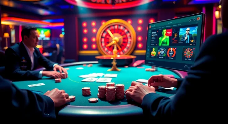 Experience the excitement of gambling at go999.in.net with a vibrant poker table scene.