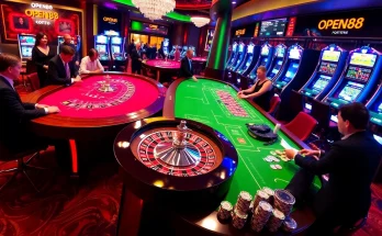 Engaging players at OPEN88 casino tables with exciting gameplay and vibrant atmosphere.