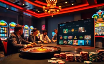 Exciting gameplay at MM88 casino showcasing poker chips and a roulette wheel in a lively atmosphere.