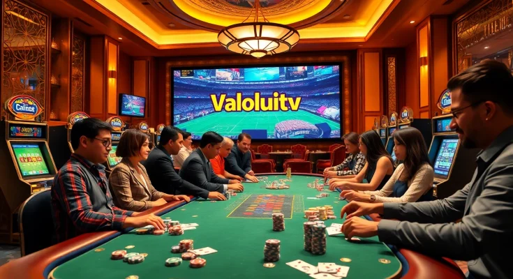 Experience Vaoluoitv gambling excitement with vibrant poker chips and engaging gameplay.