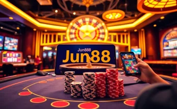 Join the thrilling gaming action at Jun88 with vibrant casino tables and engaging players.