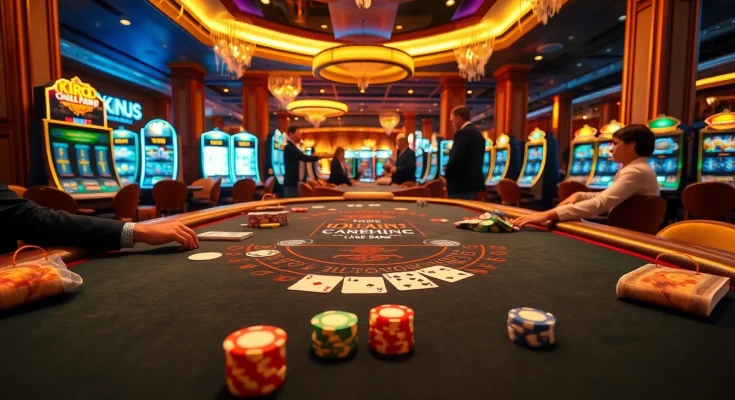 Engaged players strategizing over kqbd-backed games at a luxurious casino table.