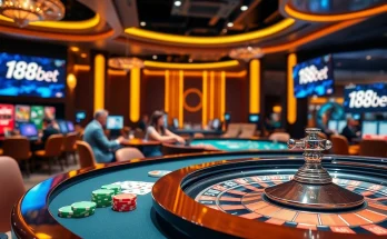 Experience thrilling gameplay at 188bet with vibrant casino tables and gaming excitement.