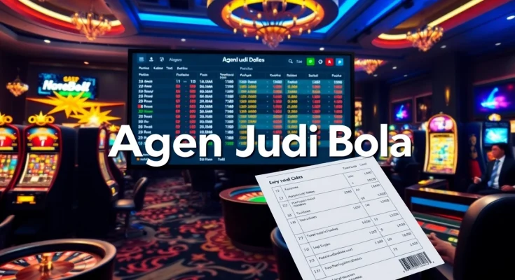 Agen Judi Bola betting interface showcasing excitement and professionalism in a modern casino environment.