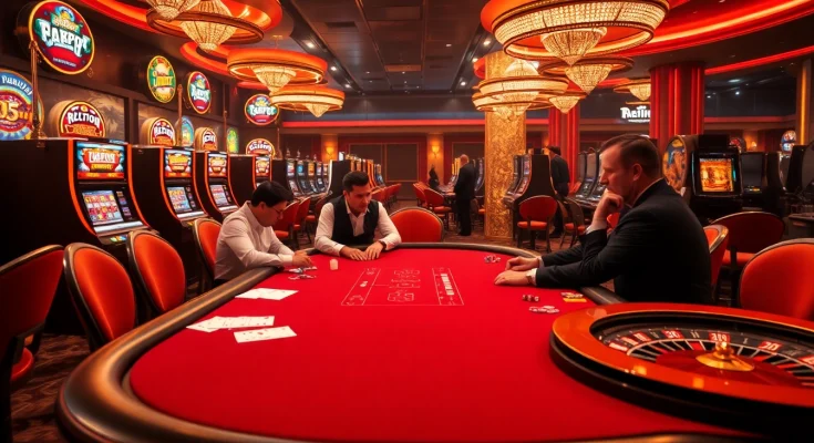 Players strategizing at a high-stakes poker game in a luxurious casino ambiance inspired by 88vv.