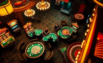 Experience the thrill of gambling at XX88 with vibrant poker tables and flashing slot machines.