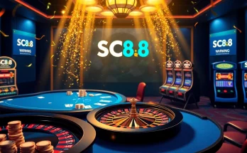 Experience thrilling gambling at SC88 with vibrant tables, exciting games, and festive lights.